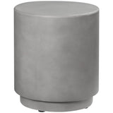 Round Side Table, Lightweight Accent Table with Concrete Finish, End Table