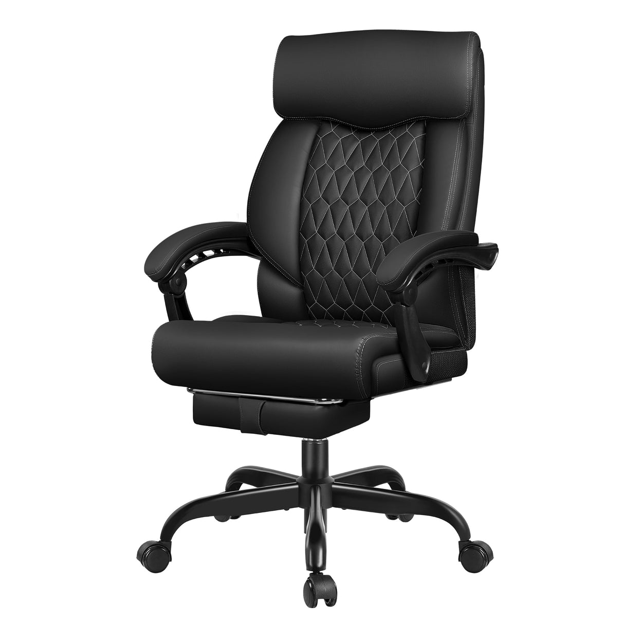 Office Chair, Big and Tall Office Chair, Reclining Office Chair with Footrest Home Office