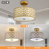 Mount Ceiling Light: Modern Semi-Flush Chandelier Lamp Brushed