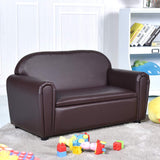 Couch, 2 in 1 Double Seat Children's Sofa w/Under Seat Storage, PU Leather Surface,