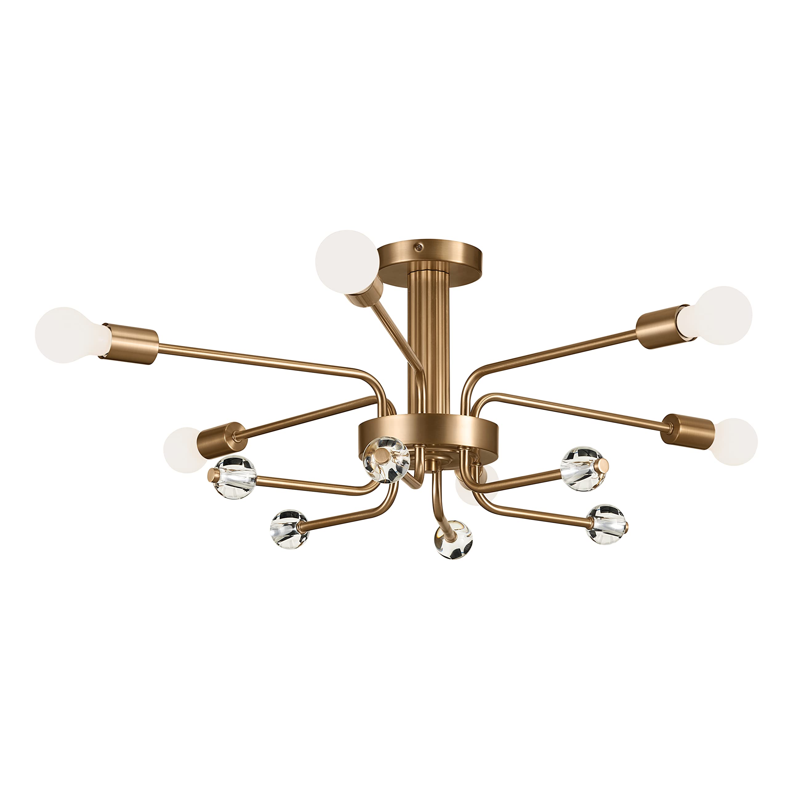 Ocala 52602CPZ Flush Mount 6- Light 41.25˝ with Clear Crystal in Champagne Bronze
