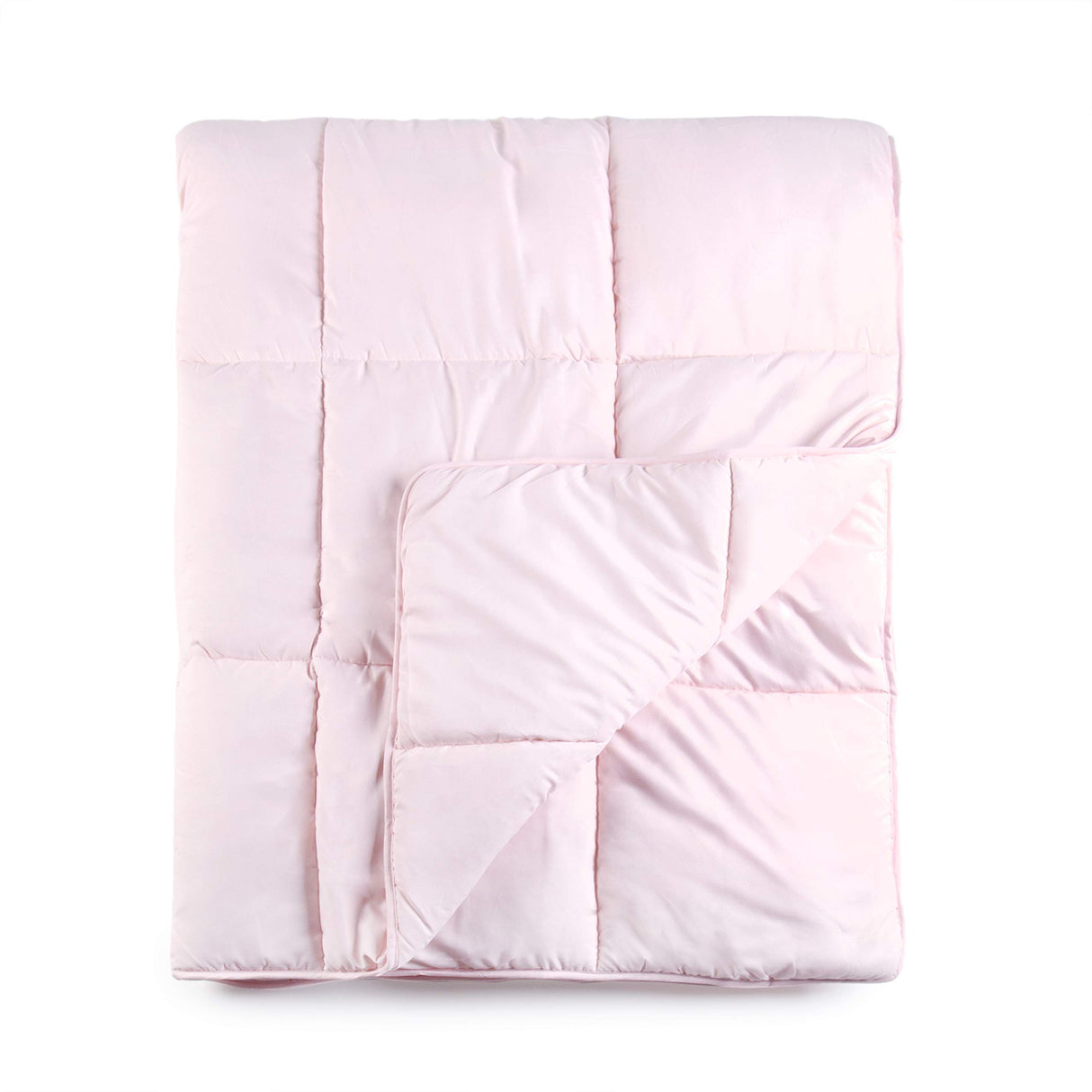 Quilted Comforter | 85" x 65" | Made of 100% Brushed Microfiber Polyester (Shell) & 200 GSM Fiberfill | Soft, Breathable & Durable | Ideal for Twin-Size Beds | Box Pattern in Pink