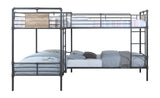 Cordelia Twin Over Twin Metal Bunk Bed in Sandy Black and Dark Bronze