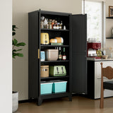 71" Tall Metal Storage Cabinet with 2 Doors and 4 Adjustable Shelves