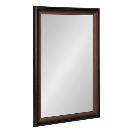 Gotley Transitional Rectangle Scooped Wall Mirror with Unique Ombre Finish