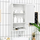 Medicine Cabinet, Wall Mounted Bathroom Cabinet Single Door Wooden Bathroom Wall Cabinet with Adjustable Shelf