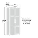 HomePlus Storage Pantry Cabinet, L: 30.71" x W: 17.21" x H: 68.82", Dakota Oak finish