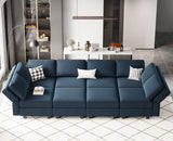 Modular Sectional Sofa with Storage Chaises Sectional Sleeper Sofa Couch 8 Seat Sectional