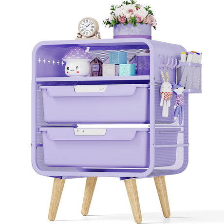 Night Stand,Cute End Table with Storage Drawer,Kids Nightstand for Bedroom Furniture