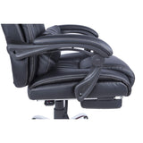 51.6" Extendable Steel/PU Ergonomic Computer Chair in Black