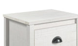 Hampton 2 Drawer Solid Wood Rustic Nightstand - Coastal White Finish