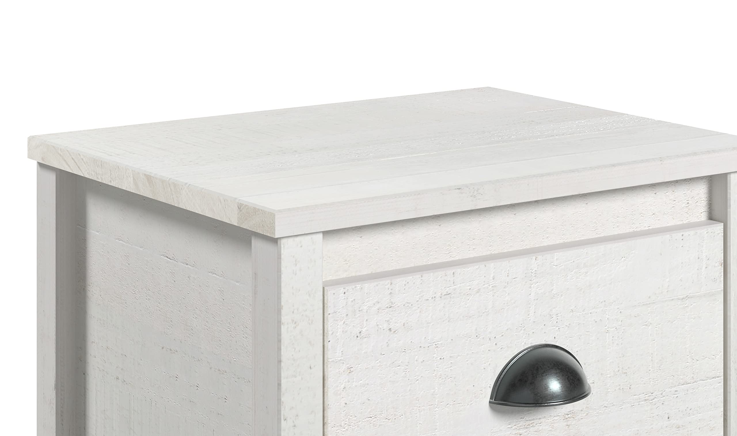 Hampton 2 Drawer Solid Wood Rustic Nightstand