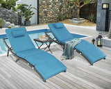 Outdoor Wicker Lounge Chairs Set Recliners Lounge Chairs