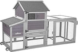 Chicken Coop Wooden Hen House with Large Run and Nesting Box