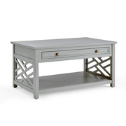 Alaterre Furniture Coventry 36" W Wood Coffee Table with 1-Drawer, Gray