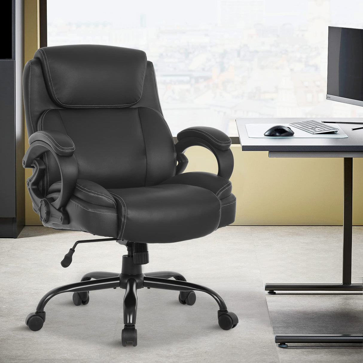 400lbs Big and Tall Office Chair Ergonomic Wide Seat Desk Chair