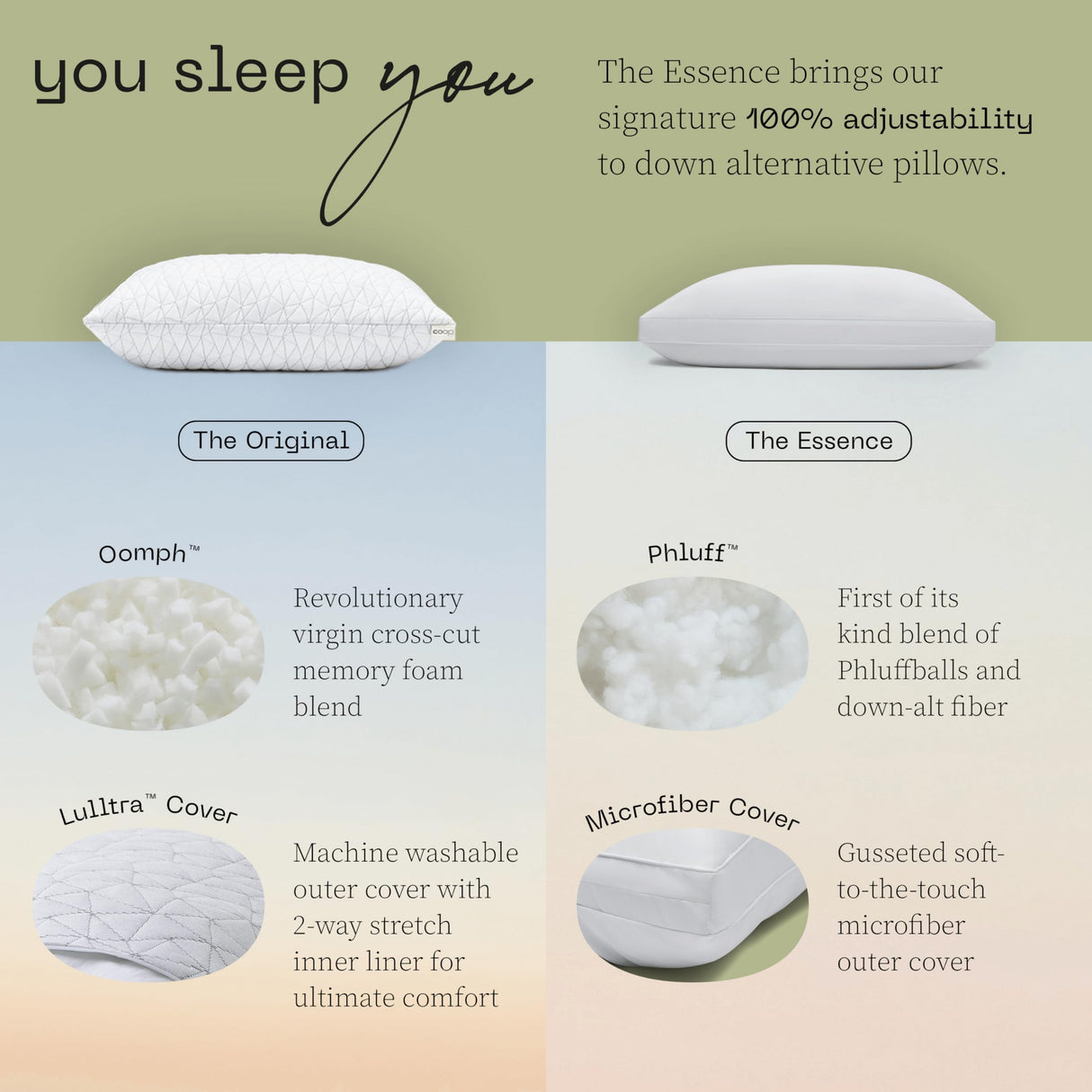 The Essence Down Alternative Pillow Queen Size Set of 2, Best Pillows for Sleeping