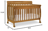 4-in-1 Convertible Crib in Chestnut, Greenguard Gold Certified