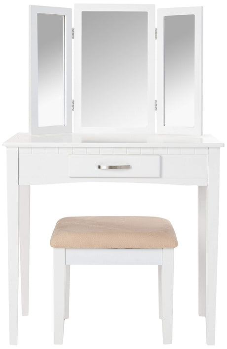 Furnishing Vanity Set with Stool and Mirror