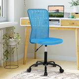 Small Office Chair, Armless Desk Chair with Wheels, Ergonomic Computer Chair