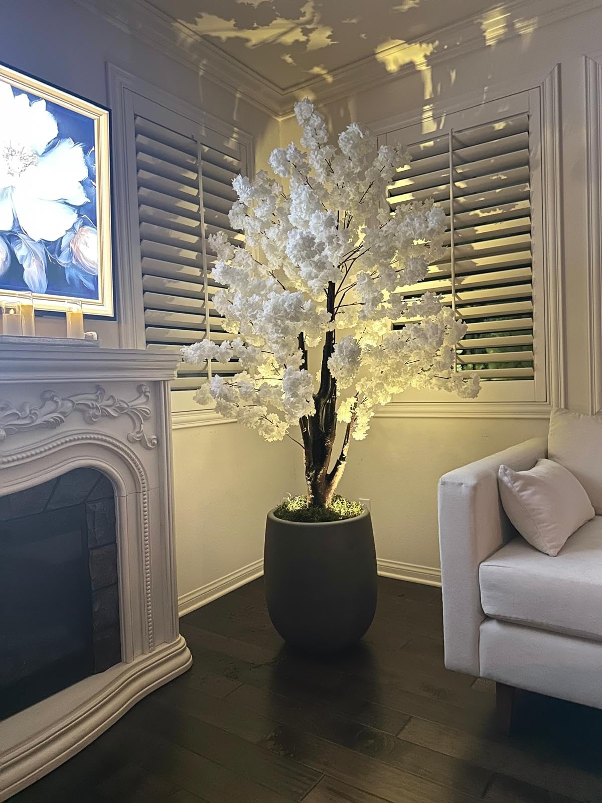 White Artificial Cherry Blossom Trees Faux Cherry Blossom Tree White Tree