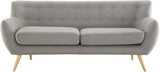 Remark Mid-Century Modern Sofa With Upholstered Fabric In Sunny