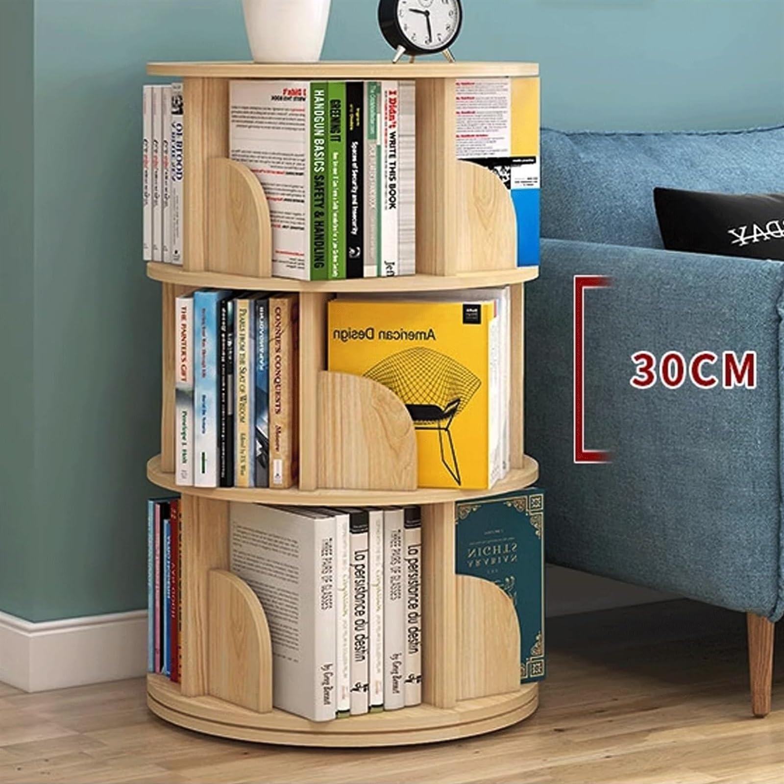 Bookshelf Rotating, 360 Display Corner Bookshelf Small Space