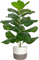 Artificial Fiddle Leaf Fig Tree/Faux Ficus Lyrata for Home Office Decoration,