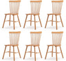 Windsor Dining Chair, Dining Chairs Set of 6, Spindle Back Wood Dining Chair