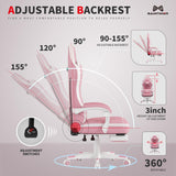 Ergonomic Gaming Chair with Footrest and Lumbar Support