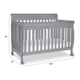 Kalani 4-in-1 Convertible Crib in Grey, Greenguard Gold Certified