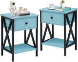 Nightstands Set of 2, Modern Bedside End Tables, Night Stands