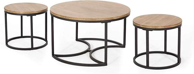 Roberta Coffee Table Set, Gray, Pewter