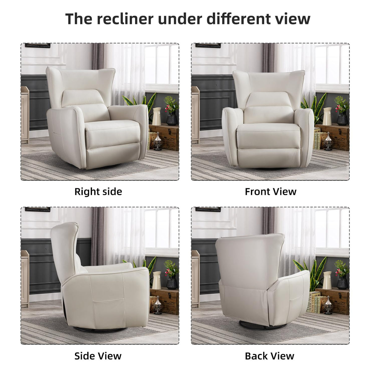 Power Recliner Chair Swivel Glider, Oversize Electric Swivel Rocker Recliner