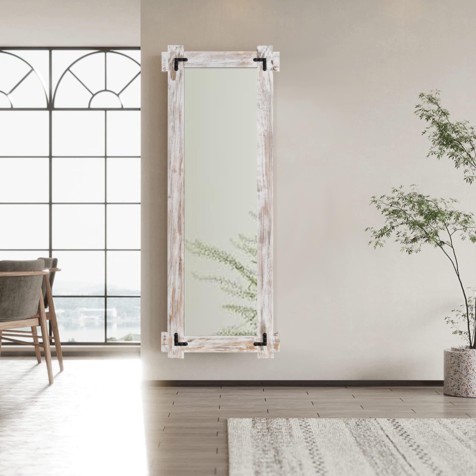 Full Length Mirror, Wood Framed Floor Mirror, Decorative Standing Leaning