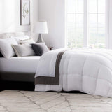 Comforter Duvet Insert Oversized Queen White Quilted Down Alternative All Season Microfiber - Oversized Queen - Box Stitched