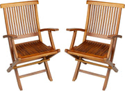 Chair - 2 Piece Foldable Chairs Set - Fully Assembled