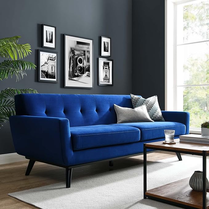 Engage Performance Velvet Loveseat, Gray