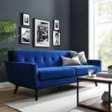 Engage Performance Velvet Loveseat, Gray