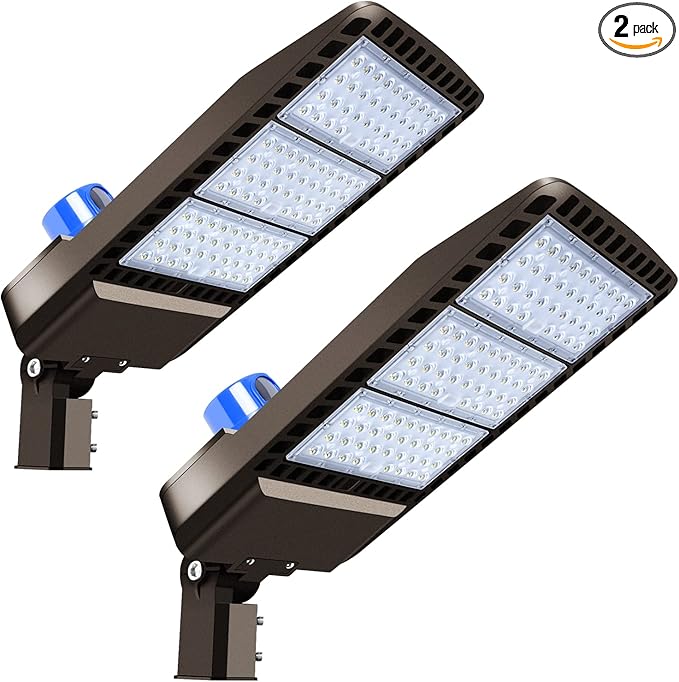 300W LED Parking Lot Light Slip Fitter Mount Dusk to Dawn Outdoor Lighting Exterior