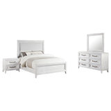 Coaster Home Furnishings Marielle 4-Piece Queen Bedroom Set Distressed White