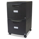 61312B01C Two-Drawer Mobile Filing Cabinet, 14-3/4w x 18-1/4d x 26h, Black