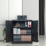 Metal Storage Cabinet, Locking Storage Cabinet with Adjustable Shelves