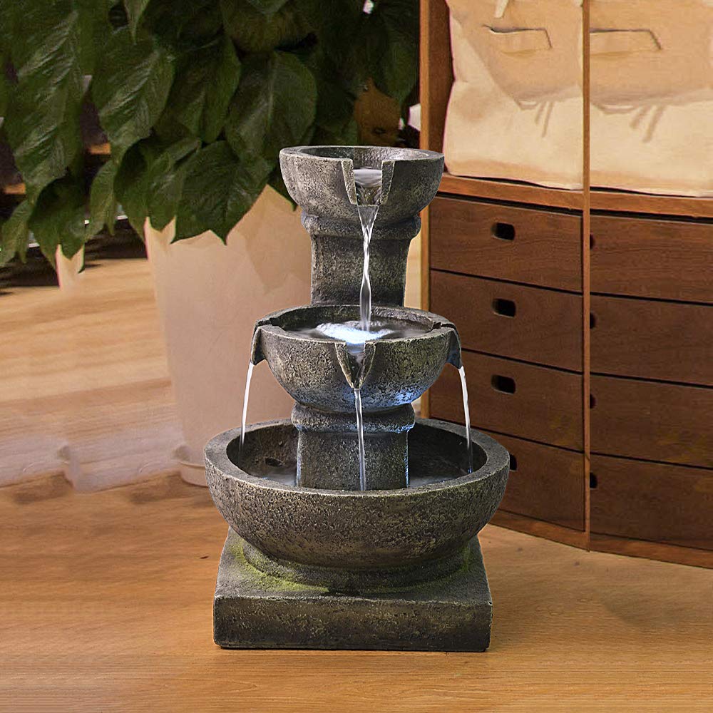 Outdoor Waterfall Fountain - Relaxing Soothing Garden Fountains Outdoor, Fountain Patio