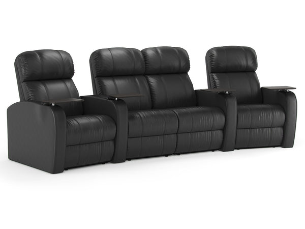 Diesel XS950 Theater Seating Recliners - Octane - Black Top-Grain Leather