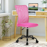 Small Office Chair, Armless Desk Chair with Wheels, Ergonomic Computer Chair