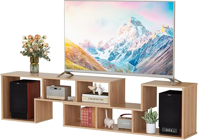 Under TV Stand, 2 Piece Cube Bookshelf Free Combination Console