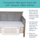 Convertible Crib Bed Rail for Toddlers, Baby with Reinforced Anchor Safety