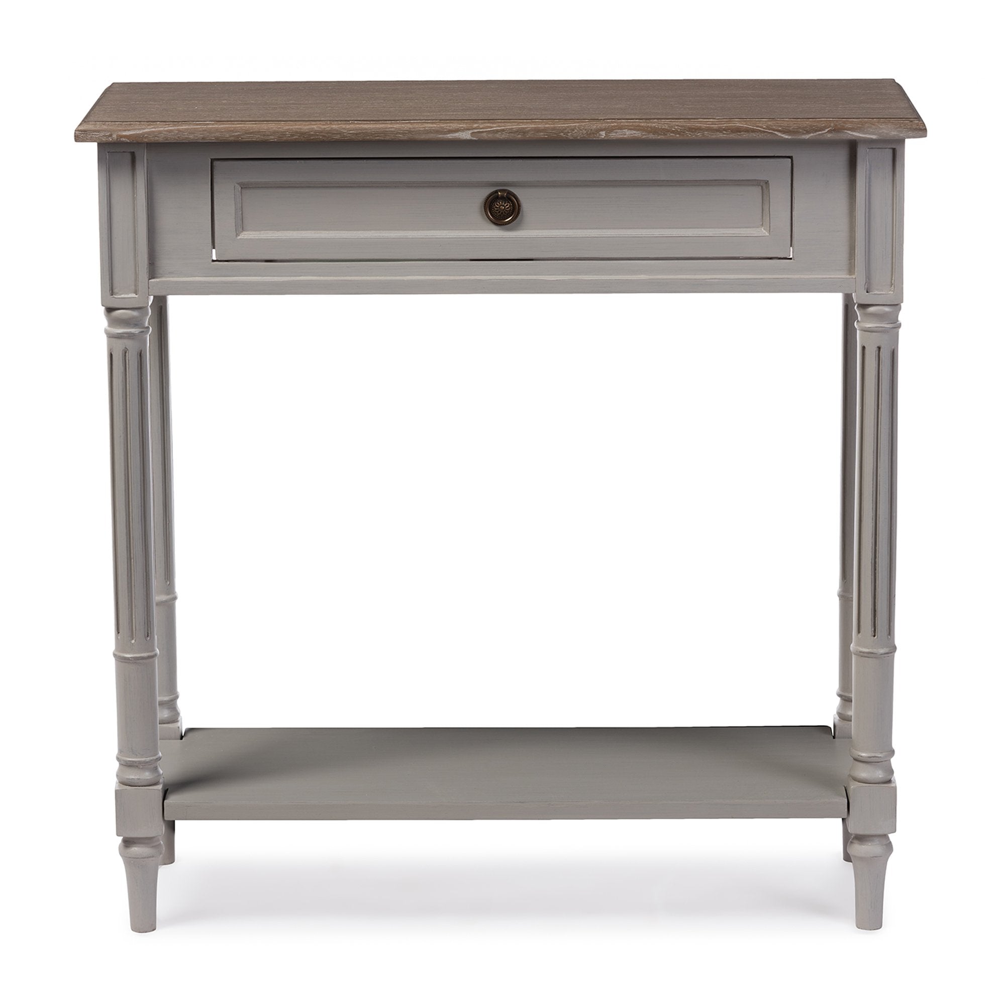 EDD8VM/M-B-W1 Console Table, White Wash