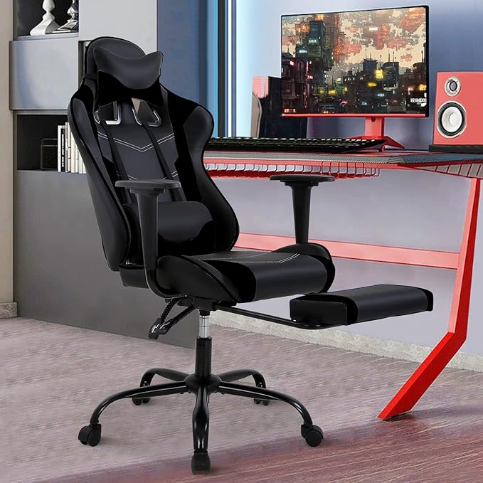 PC Gaming Chair Computer Chair Office Gaming Chairs for Adults, Gamer Chair Racer